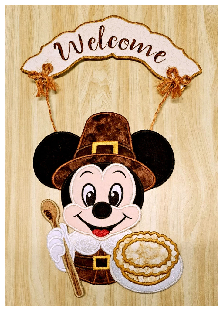 Fall Mickey Ornament - ITH Project - Machine Embroidery Design