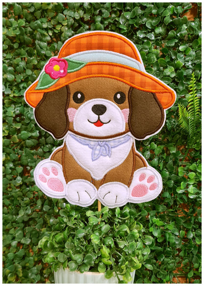 Summer Dog Ornament - ITH Project - Machine Embroidery Design
