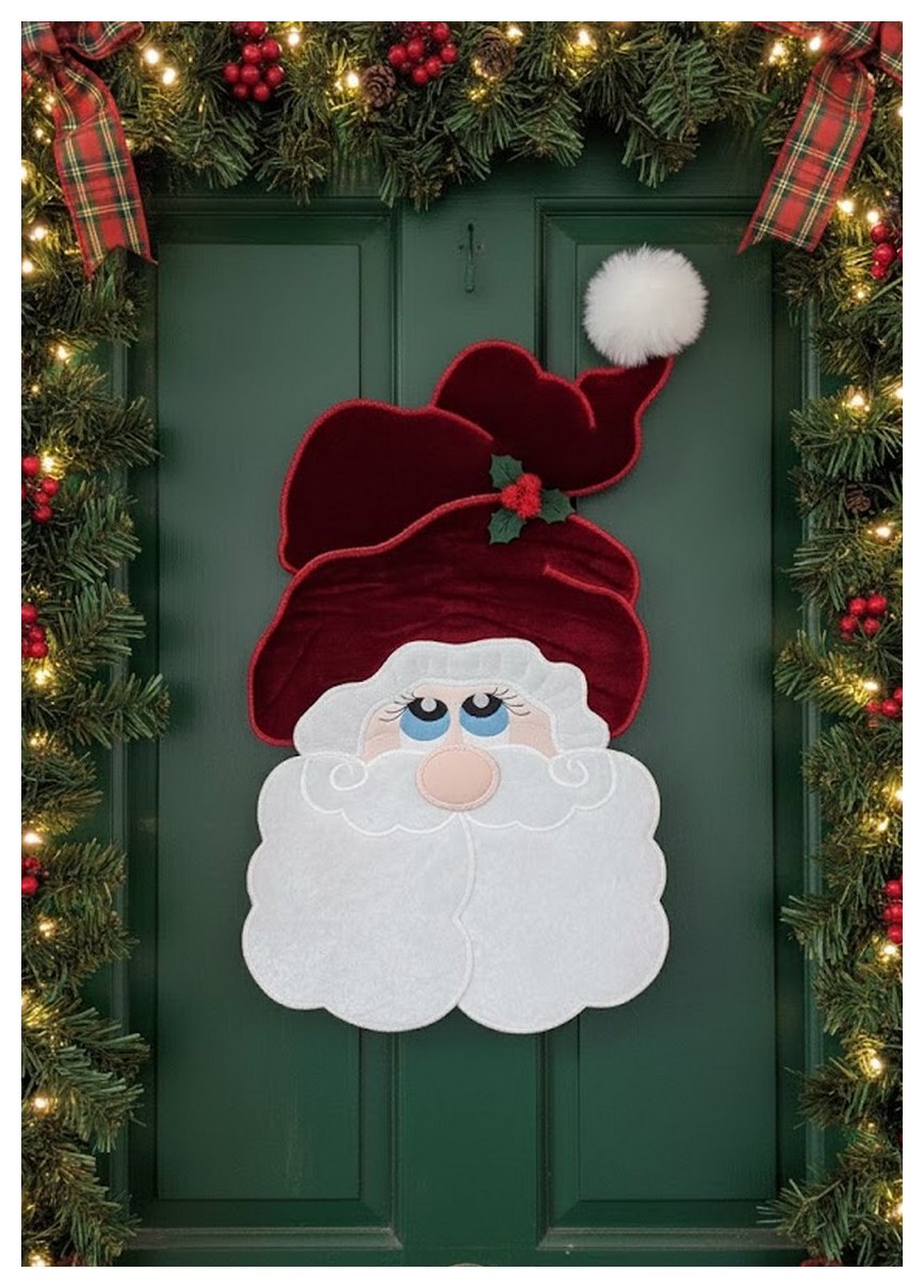 Cute Santa Ornament - ITH Project - Machine Embroidery Design