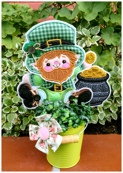 Cute  Leprechaun Ornament - ITH Project - Machine Embroidery Design