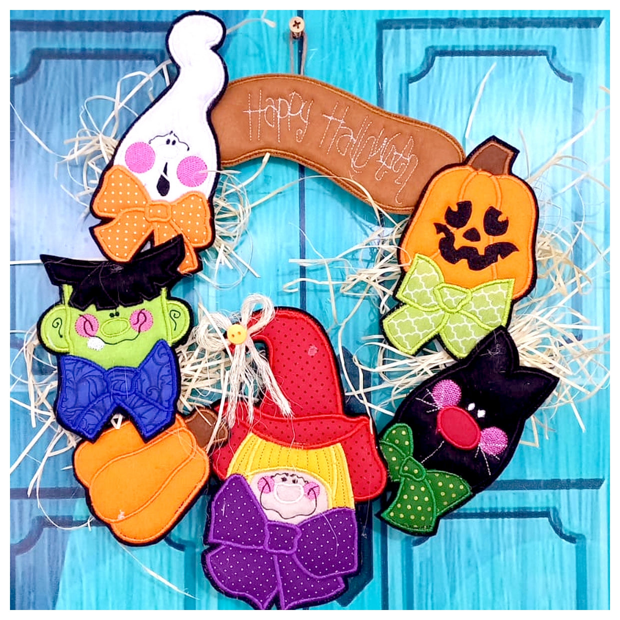 Happy Halloween Wreath - ITH Project - Machine Embroidery Design