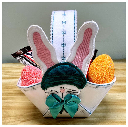 Cute Easter Basket  - ITH Project - Machine Embroidery Design