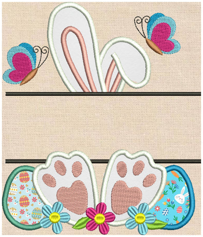 Split Bunny - Applique - Machine Embroidery Design