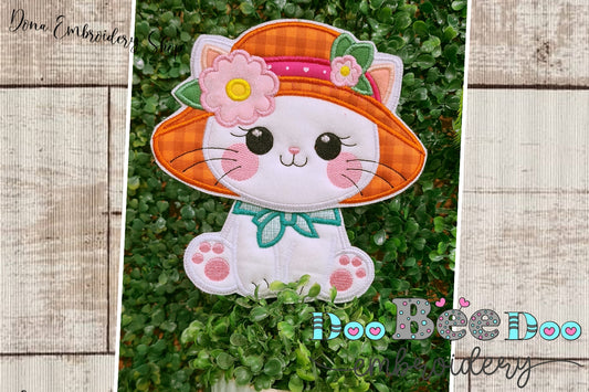 Summer Cat Ornament - ITH Project - Machine Embroidery Design