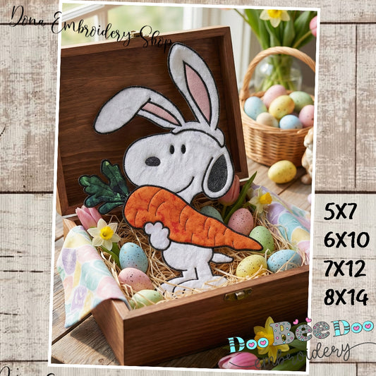 Cute Easter Snoopy - ITH Project - Machine Embroidery Design
