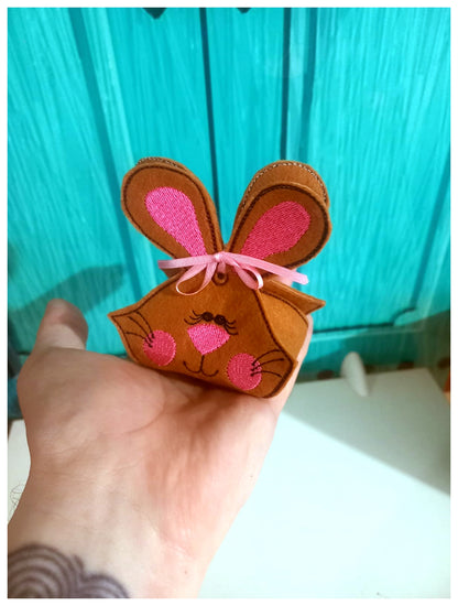 Cute Bunny Candy Bag - ITH Project - Machine Embroidery Design