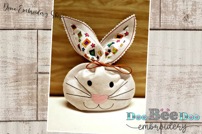 Cute Bunny Candy Bag   - ITH Project - Machine Embroidery Design