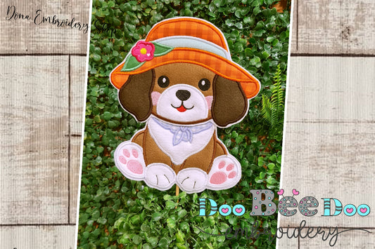 Summer Dog Ornament - ITH Project - Machine Embroidery Design