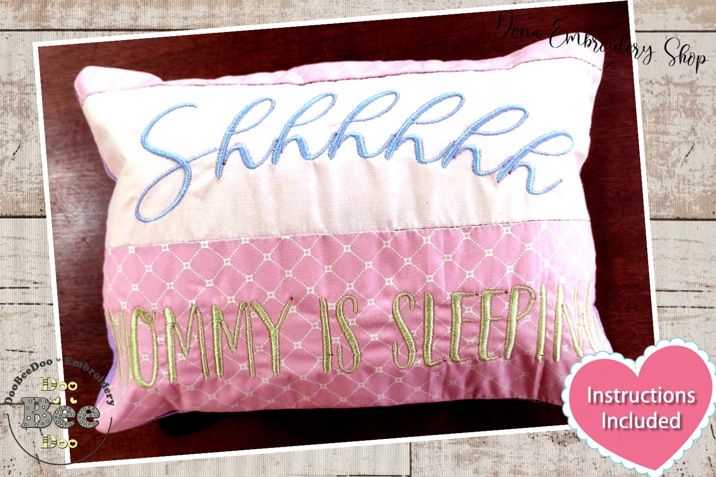 Mother´s Day Pillow - ITH Project - Machine Embroidery Design