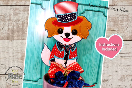Dog 4th of July - ITH Project - Machine Embroidery Design