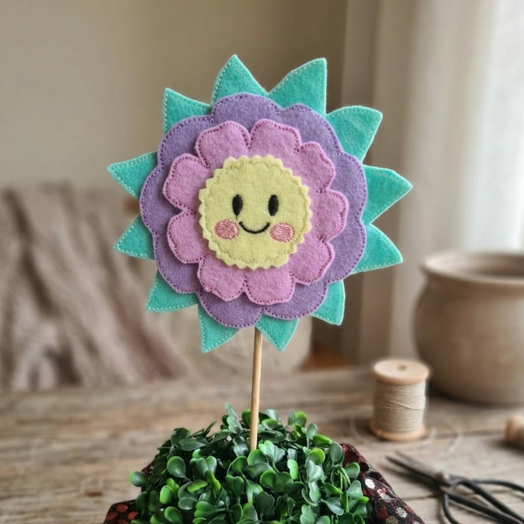 Spring Lilac Flower - ITH Project - Machine Embroidery Design