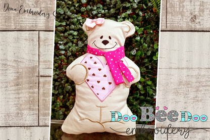 Love Bear Stuffie - ITH Project - Machine Embroidery Design