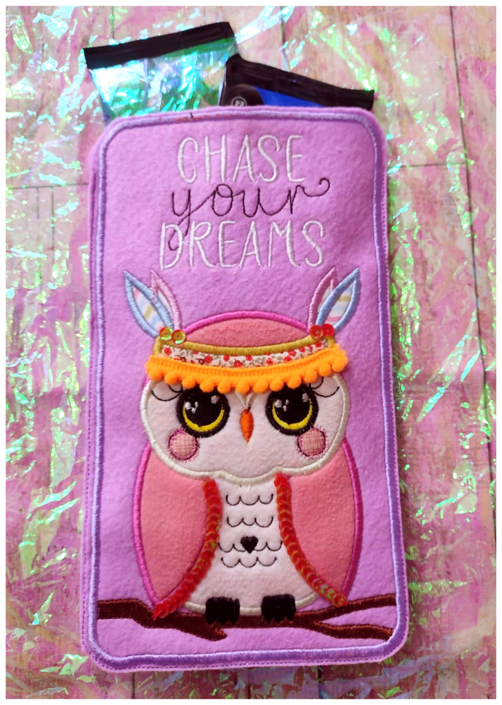 Boho Owl Candy Holder - ITH Project - Machine Embroidery Design