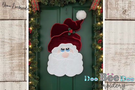 Cute Santa Ornament - ITH Project - Machine Embroidery Design