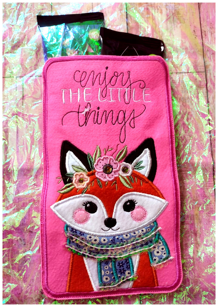 Boho Fox Candy Holder - ITH Project - Machine Embroidery Design