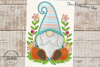 Flower Easter Gnome - Applique