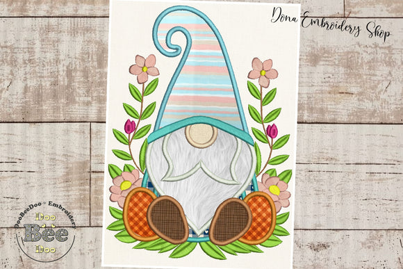 Flower Easter Gnome - Applique