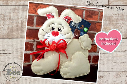 Cute Bunny Basket - ITH Project - Machine Embroidery Design