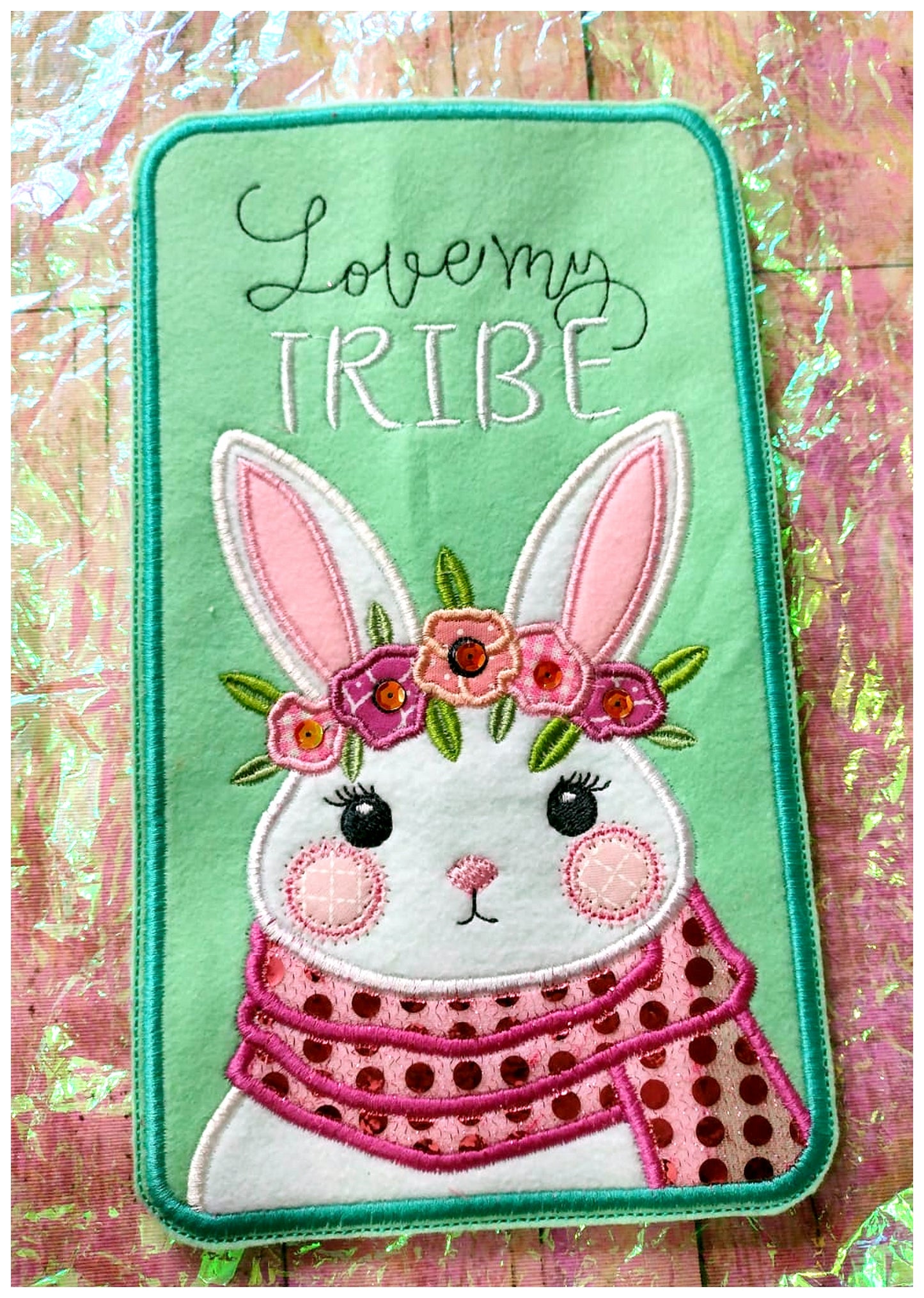 Boho Bunny Candy Holder - ITH Project - Machine Embroidery Design