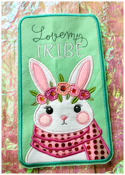 Boho Bunny Candy Holder - ITH Project - Machine Embroidery Design