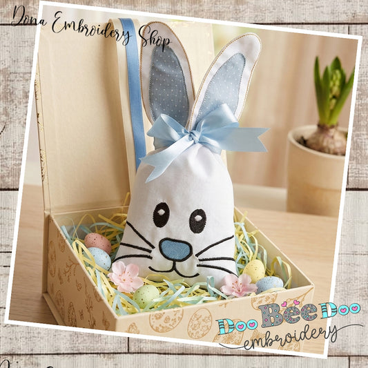 Cute Boy Bunny Candy Bag   - ITH Project - Machine Embroidery Design