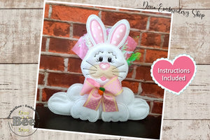 Cute Bunny Basket - ITH Project - Machine Embroidery Design