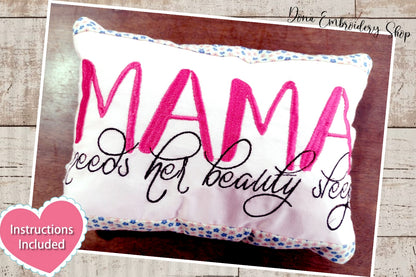 Mamma Pillow - ITH Project - Machine Embroidery Design