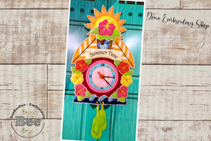 Summer Cuckoo Clock - ITH Project - Machine Embroidery Design