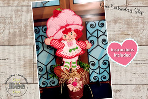 Strawberry Shortcake Ornament - ITH Project - Machine Embroidery Design