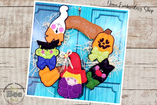 Happy Halloween Wreath - ITH Project - Machine Embroidery Design