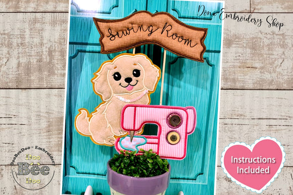 Sewing Room Dog - ITH Project - Machine Embroidery Design