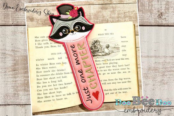 Racoon Boy Bookmarker - ITH Project - Machine Embroidery Design