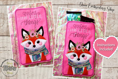 Boho Fox Candy Holder - ITH Project - Machine Embroidery Design