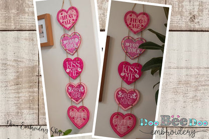 Hearts Ornament - ITH Project - Machine Embroidery Design