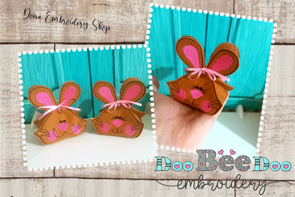 Cute Bunny Candy Bag - ITH Project - Machine Embroidery Design