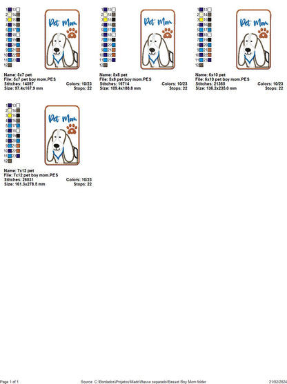 Boy Pet Mom Basse Candy Holder - ITH Project - Machine Embroidery Design