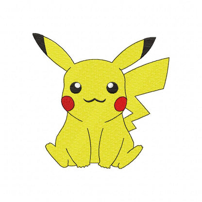 Pokemon Pikachu - Fill Stitch - Machine Embroidery Design