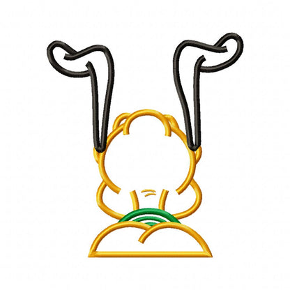 Pluto Back - Applique - Machine Embroidery Design