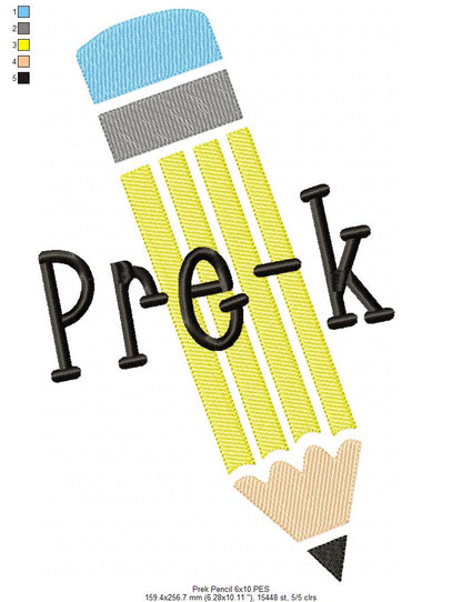 Pre K Pencil - Rippled Stitch