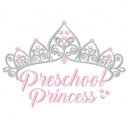 Preschool Princess - Fill Stitch - Machine Embroidery Design