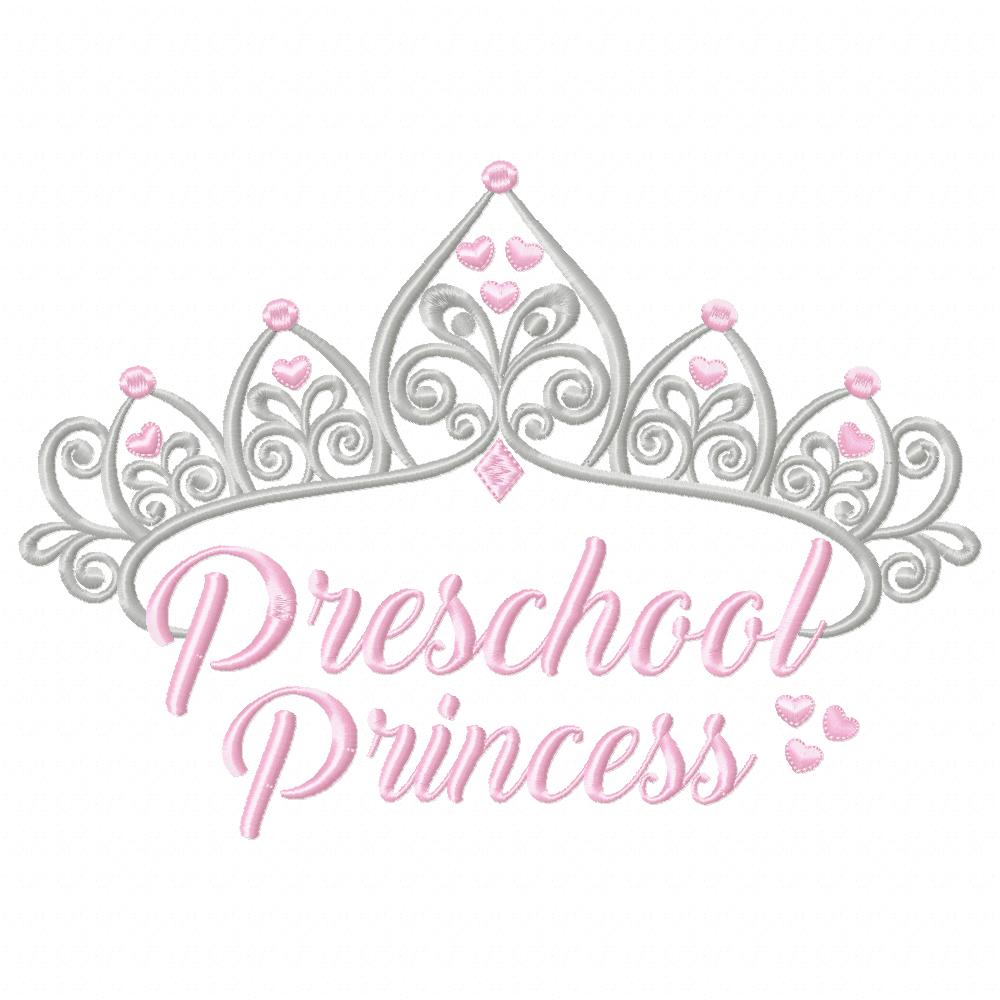 Preschool Princess - Fill Stitch - Machine Embroidery Design