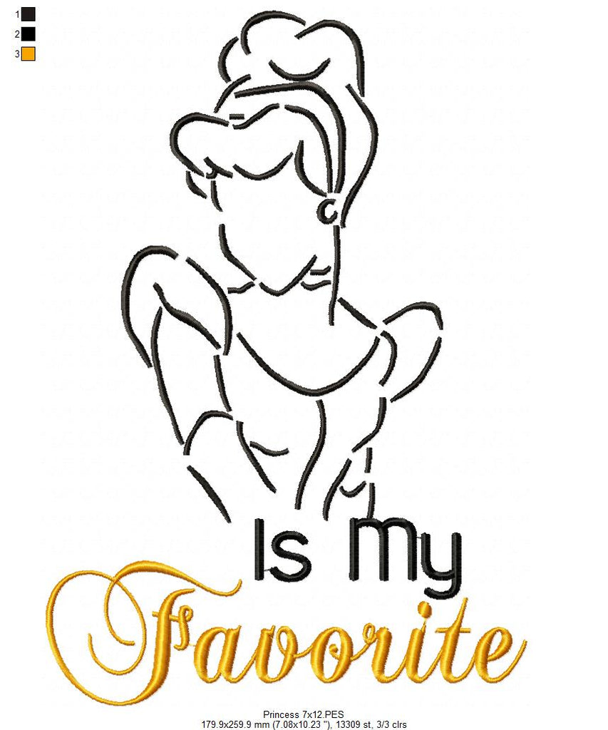 Our Story is my Favorite - Set of 2 Designs - Fill Stitch Machine Embroidery Design