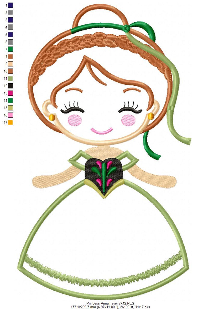 Princess Anna Fever Cute - Applique