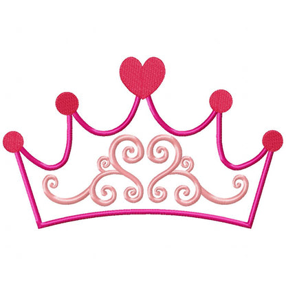 Princess Tiara - Applique - Machine Embroidery Design