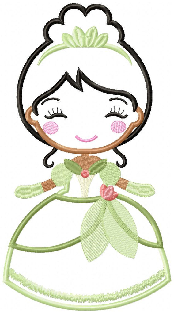 Princess Tiana Cute - Applique - Machine Embroidery Design