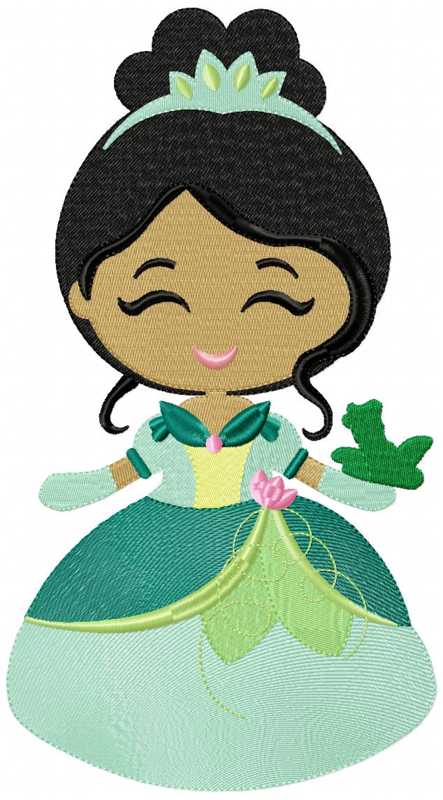 Princess Tiana Cute - Fill Stitch Machine Embroidery Design