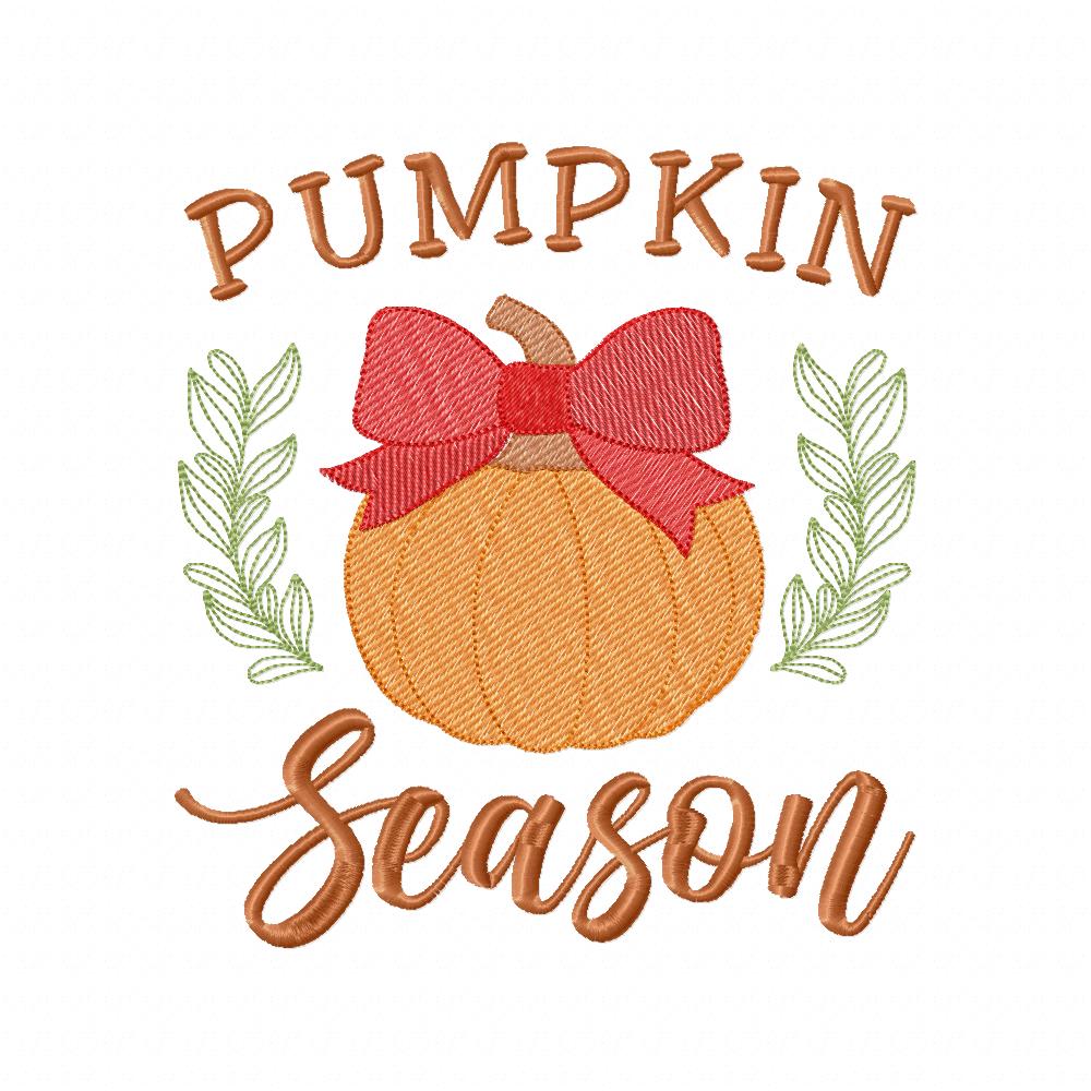 Pumpkin Season - Sketch Stitch - Machine Embroidery Design