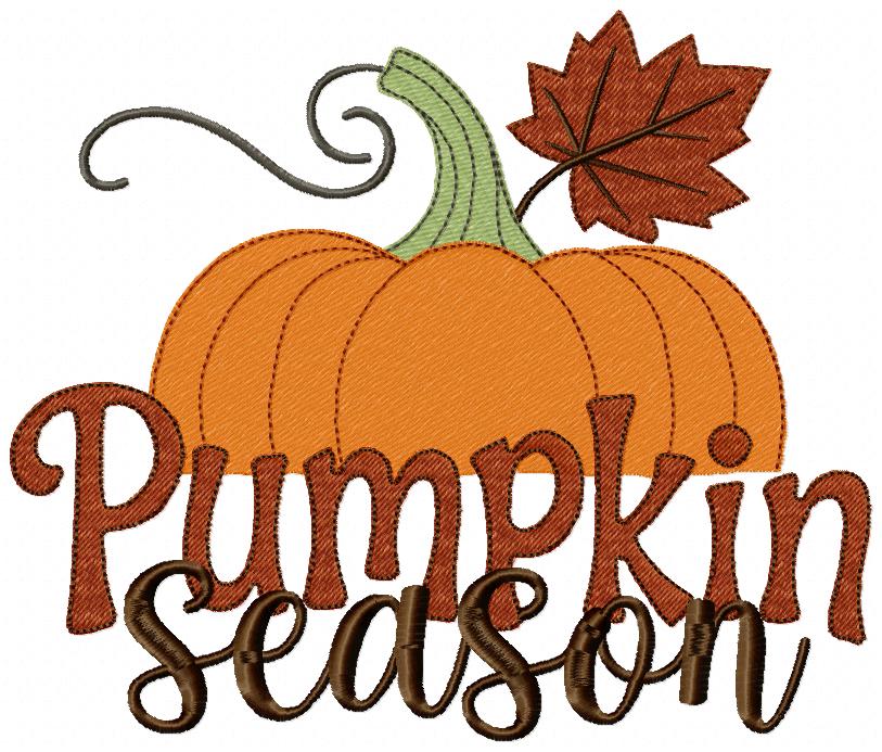 🍁🎃 Pumpkin Season – Fill Stitch -  Machine Embroidery Design