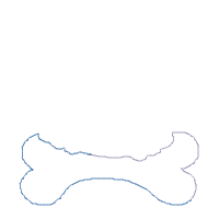 Puppy Boy with a Bone - Applique - Machine Embroidery Design