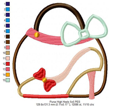 Purse and High Heels - Applique